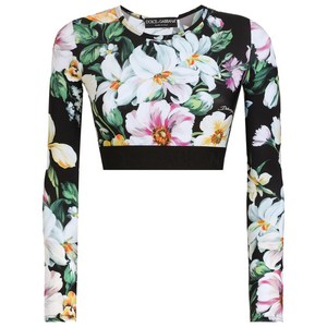 돌체앤가바나 플로럴 프린트 티셔츠, 블랙계열, Italy 36(KR 33)