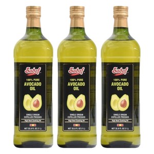 사다프 아보카도 오일 싱글 오리진 익스펠러 프레스, 1L, 3개