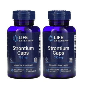 라이프익스텐션 스트론튬 Stontium 250mg 90베지캡슐 2개 구연산 시트르산 스트론튬, 90정