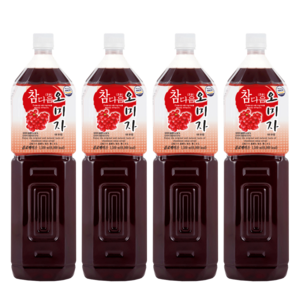 참다음 오미자 농축액, 1.5L, 4개