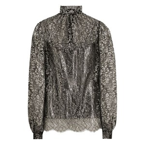 돌체앤가바나 라메 레이스 블라우스, 블랙계열+실버계열, Italy 36(KR 33)