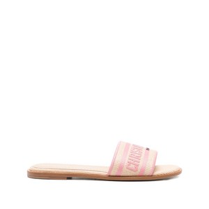 디올 로고 스트랩 샌들, FR 37(KR 230), 베이지계열+핑크계열