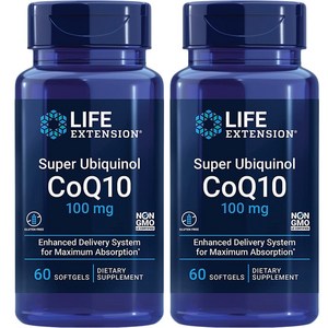 라이프익스텐션 슈퍼 유비퀴놀 CoQ10 100mg 소프트젤, 60정, 2개