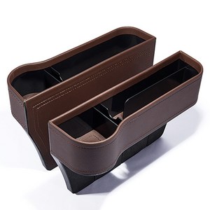 애플민트 다용도 사이드 포켓 멀티 운전석+조수석 차량용 틈새 수납함 세트, 2.브라운, 1개