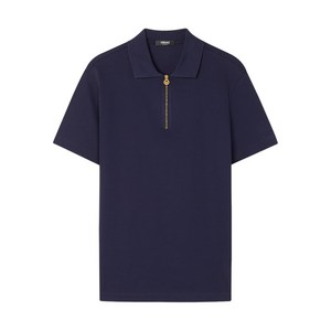 베르사체 지퍼 디테일 폴로 셔츠, 블루계열, Standard XXL(KR 115)