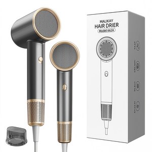 MALIKAY 헤어드라이기 블루음이온 고속 저소음 전문가용 드라이어 1800W EGTFF-1
