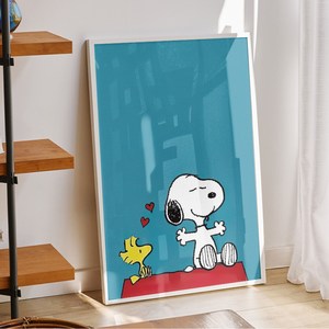 스누피 그림 포스터 snoopy 빈티지 일러스트 액자 카페 감성 아기방 인테리어 소품 32, A4 사이즈(210x297mm), A4포스터만 구매