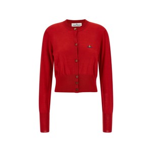 비비안웨스트우드 구체 로고 크롭 가디건