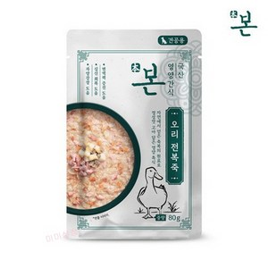 본 영양간식 강아지 전복죽 80g, 오리맛, 10개