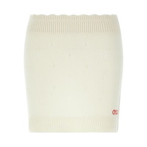 끌로에 자카드 로고 니트 미니 스커트, 베이지계열, Mid standard L