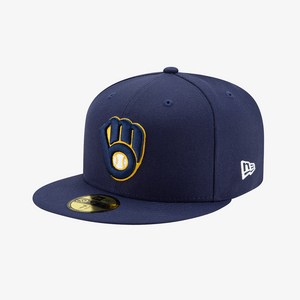 뉴에라 59FIFTY 어센틱 밀워키 브루어스 홈 MLB 모자