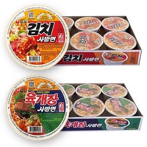 [소솜상점] 농심 컵라면 혼합 24개 (육개장사발면+김치사발면 각 12개), 1세트