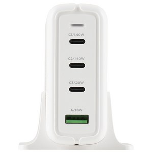 덱스탑 초고속 충전기 GaN2 REAL 140W PD3.1 PPS 접지코드 멀티 4포트 ZX-4U21T