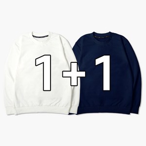 빌리언즈 남녀공용 맨투맨티셔츠 얇은 긴팔 기본 특양면 1+1 빅사이즈