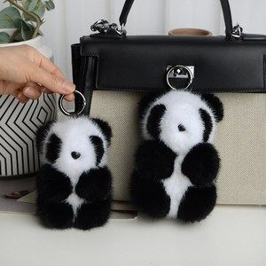 샤샤벨 내손안에 판다 퍼 인형 키링 2size 보들보들 키홀더, 작은 판다