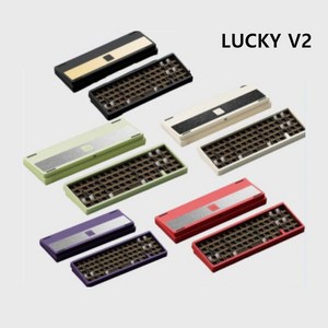 cy] weikav Lucky65 V2 무선 기계식 게이밍 키보드 전용 키트 하우징 CNC알루미늄 3모드연동 전키핫스왑DIY PCB-gasket구조 QMK/VIA지원, 하우징(키축키캡없음), 레드블랙(양극)