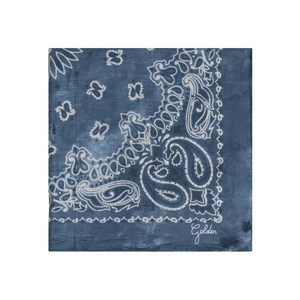 골든 구스 페이즐리 프린트 실크 스카프