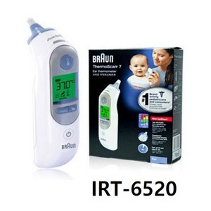[공식판매점] 브라운 IRT6520 귀적외선체온계 써모스캔7 국내AS가능, 1개