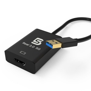 비에스USB 3.0 TO HDMI 리얼 5G 전송속도 티비 모니터 화면확장 복제 컨버터