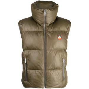 발리 퍼넬 넥 패딩 질레, 그린계열, IT/FR 50(KR 105)