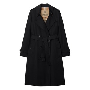버버리 벨트 더블 브레스티드 트렌치코트, 블랙계열, UK 8(KR 55)