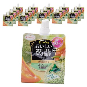 타라미 맛있는 곤약 젤리 홋카이도 멜론 맛, 18개