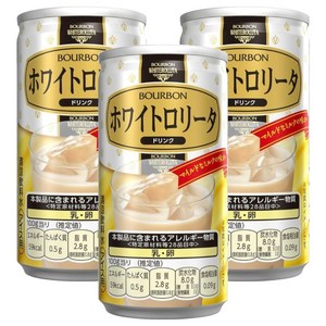 부르본 화이트 로리타 드링크 캔, 180ml, 3개