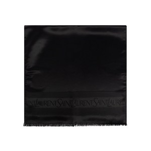 생로랑 로고 자카드 실크 스카프