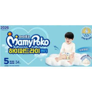 마미포코 하이퍼드라이 팬티형 기저귀 남아용, 5단계, 34매