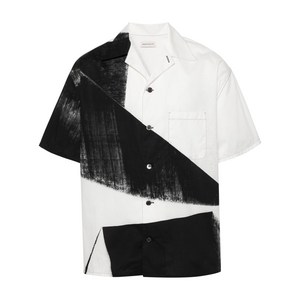 알렉산더맥퀸 그래픽 프린트 반소매 셔츠