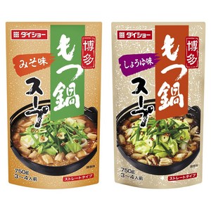 다이쇼 하카타 모쯔나베 스프 스트레이트 타입 미소맛 + 간장맛