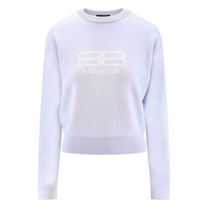 발렌시아가 로고 디테일 크루넥 스웨터