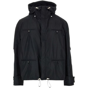 페라가모 드로스트링 헴 후드 재킷, 블랙계열, IT/FR 52(KR 110)