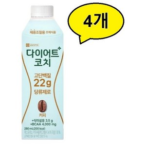 종근당건강 다이어트코치 커피, 280ml, 4개