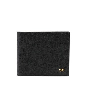 페라가모 간치니 장식 그레인 가죽 지갑