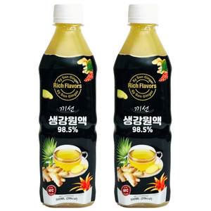 [국내유일 GI 인증] 끼선 생강원액 100%, 500ml, 2개