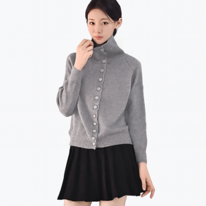클레이스 안나 버튼 카라 니트 가디건