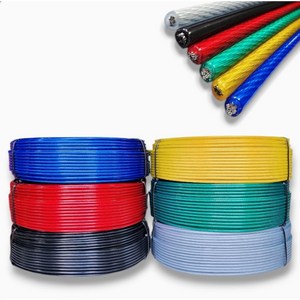 코팅와이어 로프 3mm 4mm 5mm 6mm 8mm 10mm 100M 국산 PVC 농자재 유인 줄, 검정불투명, 8mm(100M), 1개