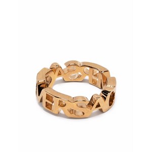 베르사체 베르사체 레터링 로고 링, Size 9, 골드계열