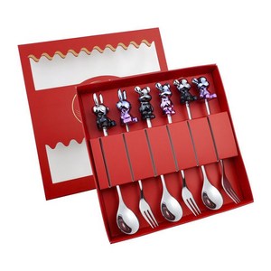 Xingcheng 럭셔리 티스푼 + 포크 세트