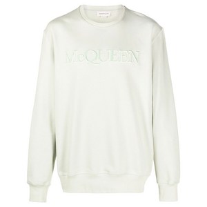 알렉산더맥퀸 로고 자수 스웨트셔츠, 그린계열, Standard XXL