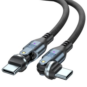 이하니 540도 회전 커넥터 충전 케이블 C to C타입 PD 240W