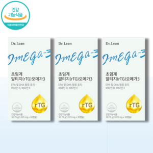 닥터린 초임계 알티지오메가3 1025mg 송중기오메가3 혈액순환 + 혈중지질 + 눈건조개선 식물성 홈쇼핑완판인기상품 비린내안나는 속냄새안나는 목넘김쉬운 코스트코, 3개월분-인기 할인가
