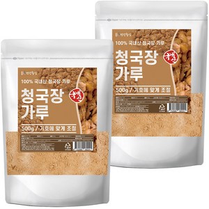 건강중심 국산 콩 100% 청국장 가루, 2개, 500g