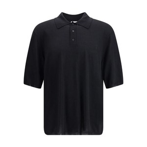 생로랑 Cassandre short-sleeve polo shirt, 블랙계열, Standard S