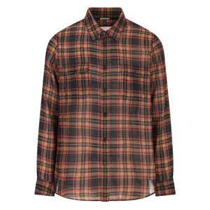 생로랑 카상드르 체크 포켓 셔츠, 블랙계열, Standard L