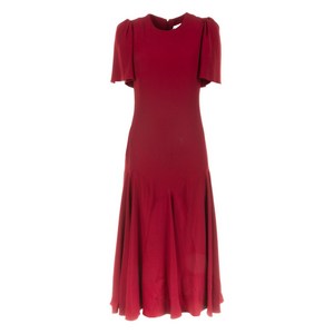 알렉산더맥퀸 라운드 넥 미디 드레스