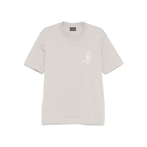 엠포리오아르마니 로고 자수 티셔츠, 그레이계열, Standard XL(KR 105)