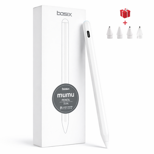 무무펜슬dual 아이패드 전용 스마트 터치펜 usb-c 유선충전 무선충전 추가 펜촉4개포함