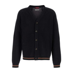 구찌 V-neck cotton cardigan